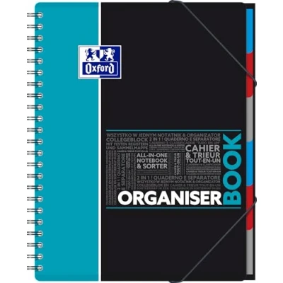 Afbeelding van Oxford Organiserboek A4 studie collegeblok geruit, 80 vellen willekeurige kleur, geen kleurwens mogelijk