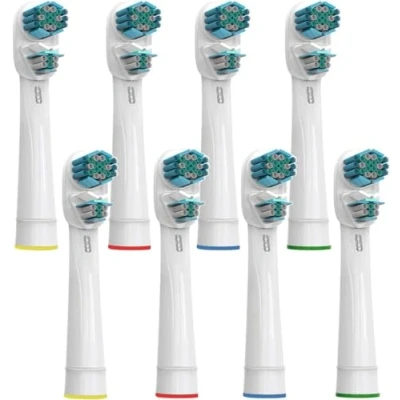 Afbeelding van Vervangende opzetborstels voor Oralb Dual Clean, generieke dubbele kop tandenborstelkoppen compatibel met Braun elektrische tandenborstel, 8 stuks