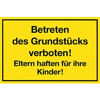 Afbeelding van Metafranc Informatiebord &quot;Betreten van het perceel verboten!&quot; 250 x 150 mm/Bewegwijzering/Verbodsbord/Toegangsverbod/Privé perceel/Identificatie de grond/Bedrijfsaanduiding / 500100