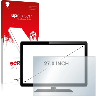 Afbeelding van upscreen Screenprotector voor Alles in één PC&#039;s mit 27 inch Schermen [598 mm x 336 mm, 16:9] Folie Beschermfolie transparant
