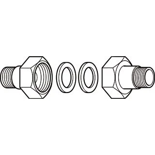Afbeelding van Wilo pompkoppeling messing t b v tapwaterpomp 1 bui dr x28mmx1 2 bi set 2st prijs per 112047195