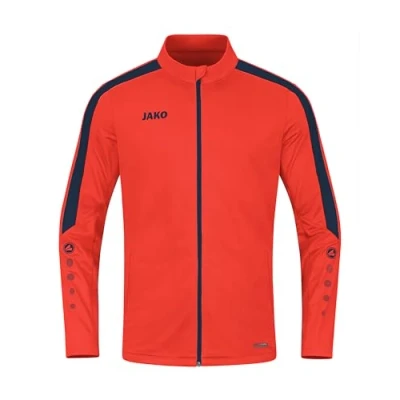 Afbeelding van JAKO Krachtige Polyester Jas, Uniseks Volwassene, Vlam/Marine, 3XL