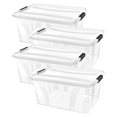 Afbeelding van Siena HOME Opbergdoos Anzio Transparant 21 l (b x h d) 510 148 385 mm 4 stuk(s)