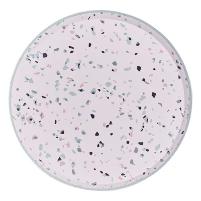 Afbeelding van Bordjes terrazzo Eco Mix it Up Ginger Ray (8st)