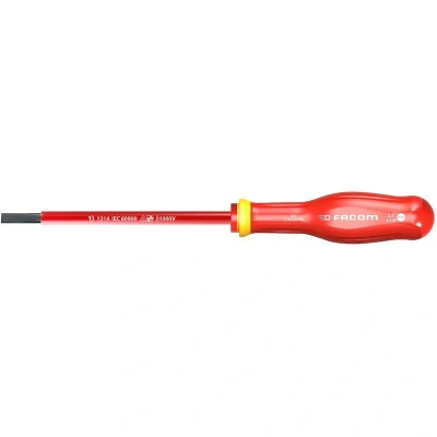 Afbeelding van Facom VDE Schroevendraaier tot 1000 Volt geïsoleerd Protwist sleufschroeven AT8x200VE 8x200 mm