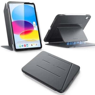 Afbeelding van ESR Beschermhoes voor iPad 11e generatie (A16), 11e/10e (2025/2022), verticale standhoes, meerdere standhoeken, ultra stabiele hoes, flip serie, zwart