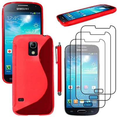 Afbeelding van ebestStar compatibel met Samsung Galaxy S5 Mini Case SM G800 G800F G800H Ultra Thin S line Cover, Soft Flexible Silicone Gel, Stylus + 3 Films, Rood [Telefoon: 131.1x64.8x9.1mm 4.5&quot;]