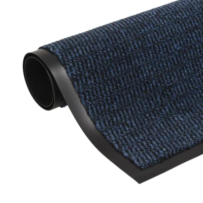 Afbeelding van Droogloopmatten 2 st rechthoekig getuft 60x90 cm blauw