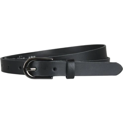 Afbeelding van Fana Belts Dames Riem Zwart Echt Leer Taillemaat 125 Smalle Zwarte