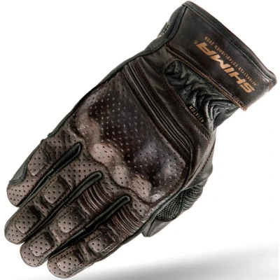 Afbeelding van SHIMA Aviator Lederen motorhandschoenen voor heren, aangepaste zomer (S XXL, donkerbruin), maat L