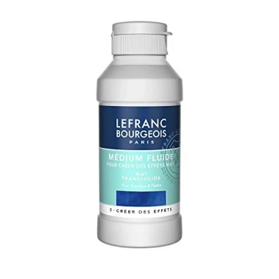 Afbeelding van Lefranc &amp; Bourgeois 300670 Mat vloeibaar verfmedium, voor acrylverf om matte effecten te creëren, doorschijnend, fles van 250 ml