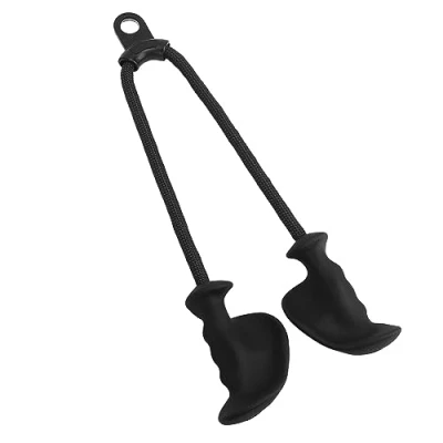 Afbeelding van Triceps Pull down Touw, Gym trektouw met Twee Uiteinden voor