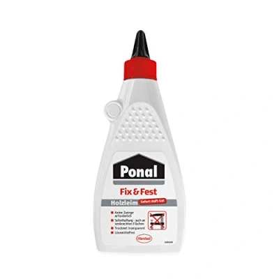 Afbeelding van Ponal Fix &amp; Fest houtlijm, direct hechtende houtlijm voor binnen, gel achtige lijm ideaal verticale oppervlakken, transparant opdrogende in 500 g fles