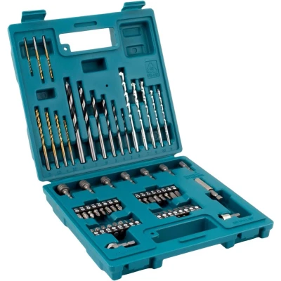 Afbeelding van Makita boor en bitset in opbergkoffer (60 delig) ActievandeDag Beste deals Dagdeal Dagaanbieding