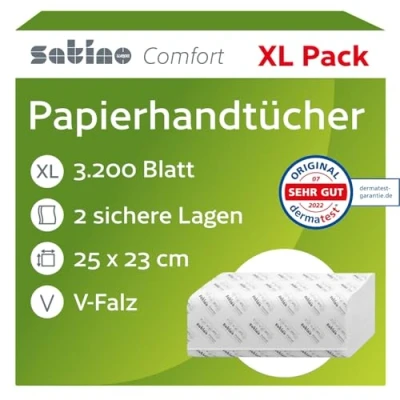 Afbeelding van Handdoek Satino Comfort PT3 v vouw 2 laags 25x23cm wit 277190