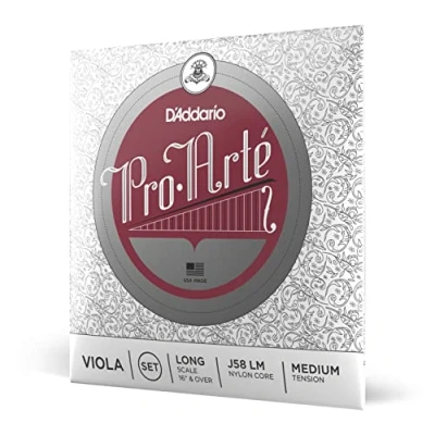 Afbeelding van D&#039;Addario J58 LM Pro Arte Viola snarenset parelon/aluminium lang medium