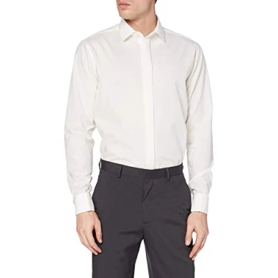 Afbeelding van Seidensticker Shaped FIT Overhemd offwhite, Heren, Maat: 40, Off white
