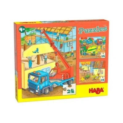 Afbeelding van HABA AUF DER Baustelle Puzzel voor kinderen, Maat: One Size, Multi coloured