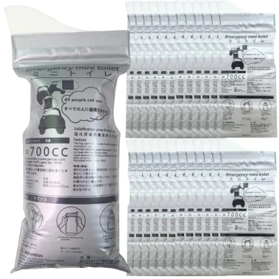 Afbeelding van Alled 12 stuks wegwerp urinezakken 700 ml voor kamperen, reizen, urinoir, toilet, file, noodgevallen, auto, braakzak, gel mannen, vrouwen, kinderen, patiënten en zwanger