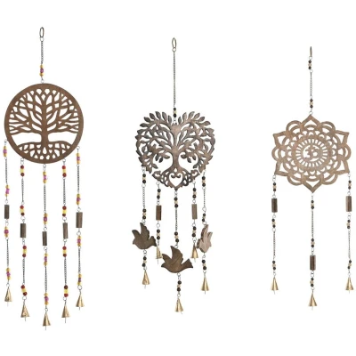 Afbeelding van Decoratieve figuren Home ESPRIT Bruin Boomstructuur Hart Zon 20 x 61 cm (3 Stuks)