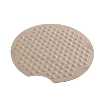 Afbeelding van RIDDER Tecno, douchemat, ca. Ø 55 cm, beige, allergievriendelijk, made in Germany, duurzaam, recyclebaar, wasbaar, PVC vrij, massage effect