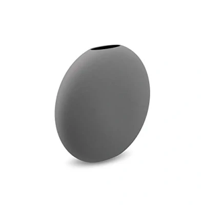 Afbeelding van Cooee Design Vaas Pastille van keramiek in de kleur grijs handgemaakt, diameter: 15cm, hoogte: 14cm, HI 028 024 GY