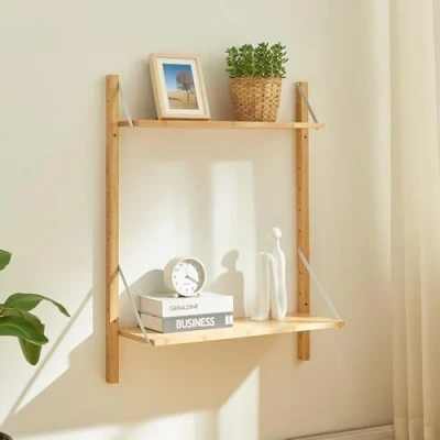 Afbeelding van Wandrek Tingvoll 85x65x25 cm bamboe naturel [en.casa]