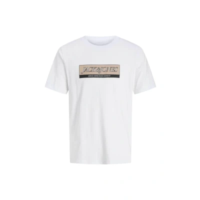 Afbeelding van Jack &amp; Jones Tshirt print, Heren, Maat: Small, Bright white