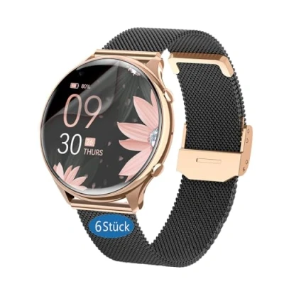 Afbeelding van Frgnie Beschermfolie Compatibel met RUXINGX G37 Smartwatch 1,39 inch (6 stuks) Flexibele TPU AIMIUVEI, Elfofle, Fitonme Volledige Afdekking Displaybeschermfolie