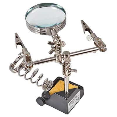 Afbeelding van DURATOOL D03285 Derde Hand Klem Tool met Vergrootglas &amp; Soldeerbout Houder
