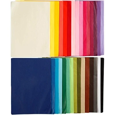 Afbeelding van Creavvee Zijdepapier Assortiment, 21 X 29,7 cm (Din A4), 300 Vellen Verschillende Kleuren Gesorteerd