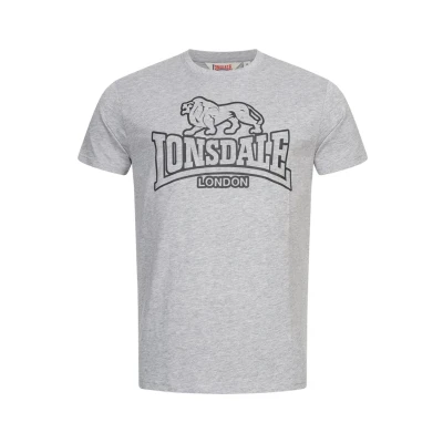 Afbeelding van Lonsdale Allanfearn Tshirt print, Heren, Maat: XXL, Marl grey black