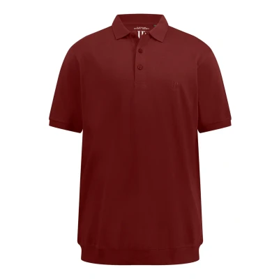 Afbeelding van JP 1880 Heren grote maten Menswear L 8XL poloshirt, basic, buikfit, halve mouw, piqué, XXL tot 10XL 712617, Donker kersenrood,
