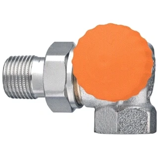 Afbeelding van Heimeier E clipse thermostaatkraan 1/2&quot; dubbelhaaks rechts. Artikelnr: 3934 02.000