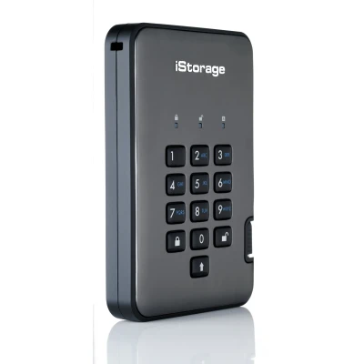 Afbeelding van iStorage diskAshur PRO2 HDD 500 GB Secure Hard Drive FIPS Level 2 certified Password Protected Dust/Water Resistant. IS DAP2 256 C G