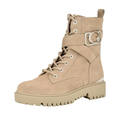 Afbeelding van GUESS Gworana Combat Boot voor dames, Taupe Suede 240, 37.5 EU