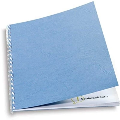 Afbeelding van Gbc Omslag A4 Lederprint 250 Gram Donkerblauw (25 Stuks) per 20
