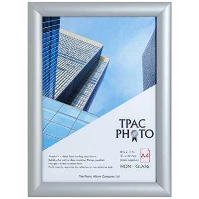 Afbeelding van Hampton Frames Snap Poster Certificaat Foto Display Frame Zilver A4 (21x30cm) SNAPA4S