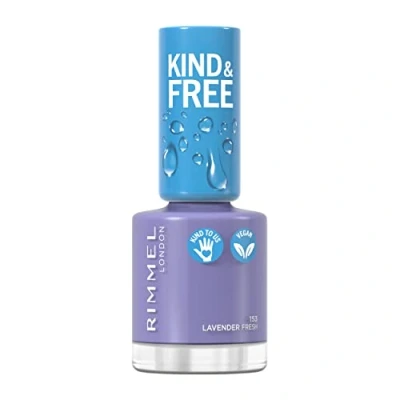 Afbeelding van 1+1 gratis: Rimmel KIND &amp; FREE Vegan Nagellak 153 Lavender Light 8 ml