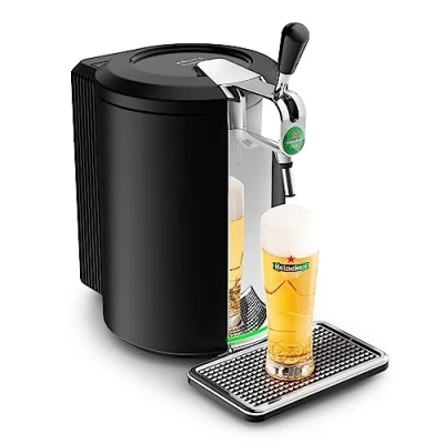 Afbeelding van Krups Beertender Thuistap Biertapmachine voor 5L Vaten van Heineken Groep merken Compact Zwart Model VB450E10