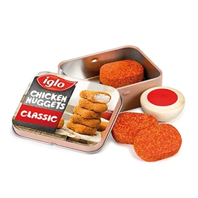 Afbeelding van Erzi houten kipnuggets in blikje