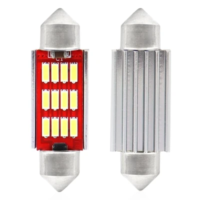 Afbeelding van AMiO LED CANBUS 4014 12SMD Festoen C5W C10W C3W 39mm Wit 12V/24V
