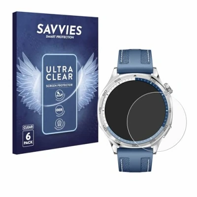 Afbeelding van Savvies Screenprotector voor Huawei Watch GT 5 (46 mm) Folie Beschermfolie transparant (6 Stuks)