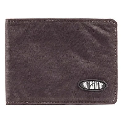Afbeelding van Big Skinny Slimline Bi Fold Slim Wallet voor heren, geschikt maximaal 25 kaarten, bruin