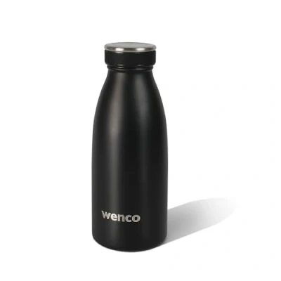 Afbeelding van wenco Roestvrij stalen drinkfles zwart, 350 ml