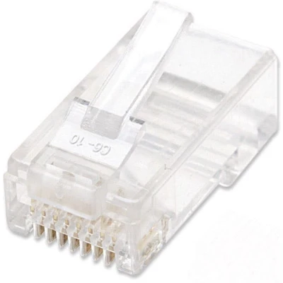 Afbeelding van Intellinet Kabel verpakking van 100 stuks Cat6 modulaire RJ45 stekkers UTP 2 voudige klem voor gevlochten draad per pot 502344