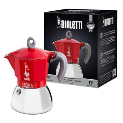 Afbeelding van Percolator Bialetti Moka Induction Red 6 kops