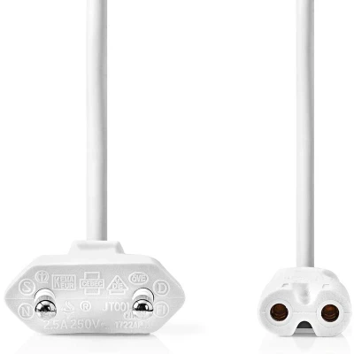 Afbeelding van C7 kabel Nedis 3 meter (Wit)
