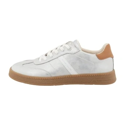 Afbeelding van NU 20% KORTING: Tom Tailor Sneakers , veterschoenen, vrijetijdsschoen, lage schoen met contrastafwerking op de hiel