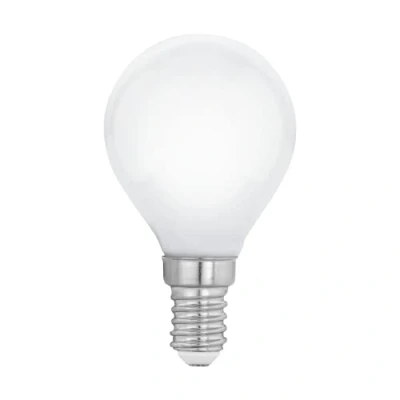 Afbeelding van EGLO LED lamp E14, druppel gloeilamp Milky, 7 Watt (60w equivalent), 806 Lumen, lichtbron warm wit, opaal glas, 2700 Kelvin, P45, Ø 4,5 cm